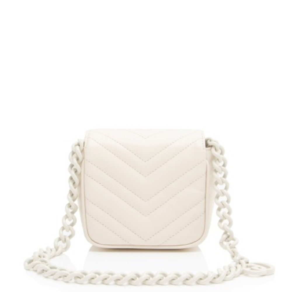 Gucci Matelasse GG Marmont Square Cream Shoulder or Belt Bag - Picture 3 of 13